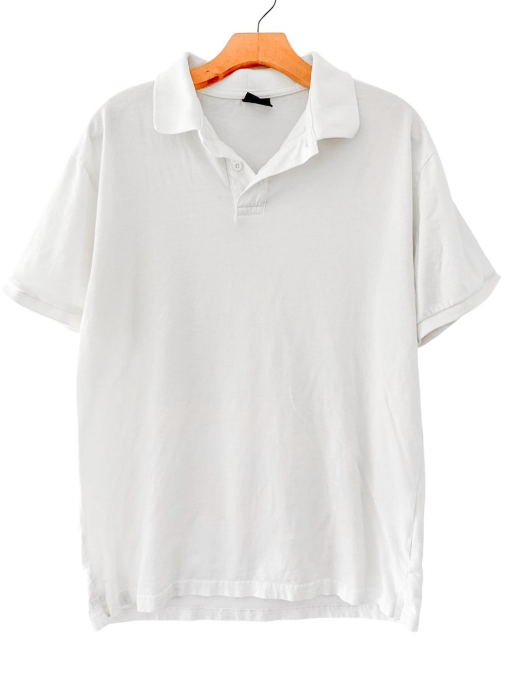 Cotton On Loose Fit White Polo Shirt XS Oversized Relaxed Fit